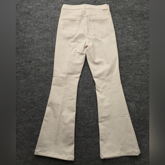 Mother High Waisted Weekender Skimp Flares, Antique White, Size 28 - Picture 8 of 15